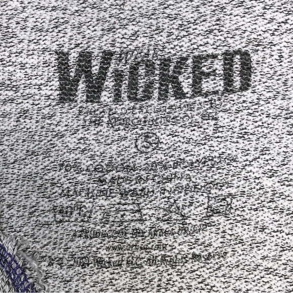 Wicked Broadway Musical Heather Grey With Purple Pullover Hoodie Size S - Picture 2 of 10